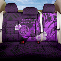 Hawaii State Motto Back Car Seat Cover Hawaiian Tribal Purple Hammerhead Shark LT05 One Size Purple - Polynesian Pride