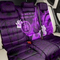 Hawaii State Motto Back Car Seat Cover Hawaiian Tribal Purple Hammerhead Shark LT05 - Polynesian Pride