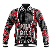 Aotearoa Waitangi Day Baseball Jacket Maori Warrior Tribal Tattoo LT05 Unisex Black - Polynesian Pride