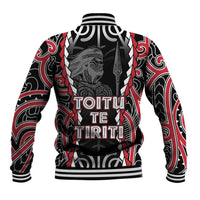 Aotearoa Waitangi Day Baseball Jacket Maori Warrior Tribal Tattoo LT05 - Polynesian Pride