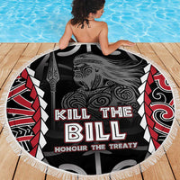 Aotearoa Waitangi Day Beach Blanket Maori Warrior Tribal Tattoo LT05 - Polynesian Pride