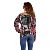 Aotearoa Waitangi Day Off Shoulder Sweater Maori Warrior Tribal Tattoo LT05 - Polynesian Pride