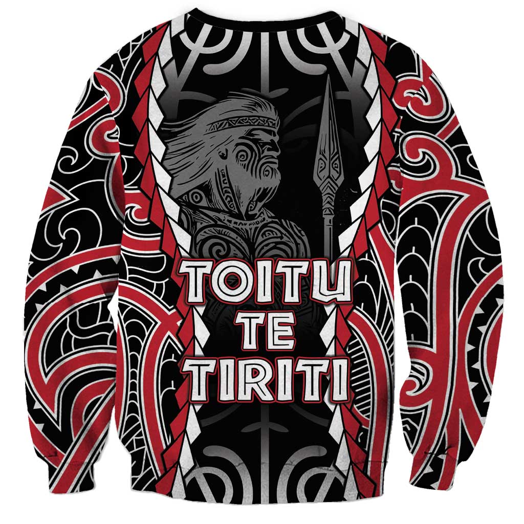 Aotearoa Waitangi Day Sweatshirt Maori Warrior Tribal Tattoo LT05 - Polynesian Pride