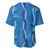 Hawaii Maile Lei Baseball Jersey With Blue Monstera Pattern