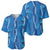 Hawaii Maile Lei Baseball Jersey With Blue Monstera Pattern