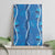 Hawaii Maile Lei Canvas Wall Art With Blue Monstera Pattern