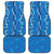 Hawaii Maile Lei Car Mats With Blue Monstera Pattern