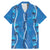 Hawaii Maile Lei Family Matching Mermaid Dress and Hawaiian Shirt With Blue Monstera Pattern