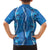 Hawaii Maile Lei Family Matching Off Shoulder Maxi Dress and Hawaiian Shirt With Blue Monstera Pattern