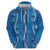 Hawaii Maile Lei Hoodie With Blue Monstera Pattern