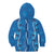 Hawaii Maile Lei Kid Hoodie With Blue Monstera Pattern