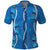 Hawaii Maile Lei Polo Shirt With Blue Monstera Pattern