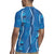 Hawaii Maile Lei Rugby Jersey With Blue Monstera Pattern