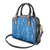 Hawaii Maile Lei Shoulder Handbag With Blue Monstera Pattern