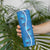 Hawaii Maile Lei Skinny Tumbler With Blue Monstera Pattern