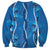 Hawaii Maile Lei Sweatshirt With Blue Monstera Pattern