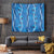 Hawaii Maile Lei Tapestry With Blue Monstera Pattern