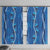 Hawaii Maile Lei Window Curtain With Blue Monstera Pattern