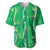 Hawaii Maile Lei Baseball Jersey With Green Monstera Pattern