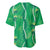 Hawaii Maile Lei Baseball Jersey With Green Monstera Pattern