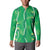 Hawaii Maile Lei Button Sweatshirt With Green Monstera Pattern