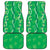 Hawaii Maile Lei Car Mats With Green Monstera Pattern