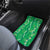 Hawaii Maile Lei Car Mats With Green Monstera Pattern