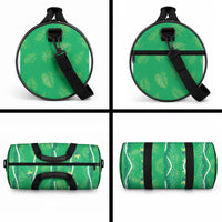 Hawaii Maile Lei Duffle Bag With Green Monstera Pattern LT05 - Polynesian Pride