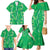 Hawaii Maile Lei Family Matching Mermaid Dress and Hawaiian Shirt With Green Monstera Pattern