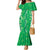 Hawaii Maile Lei Family Matching Mermaid Dress and Hawaiian Shirt With Green Monstera Pattern