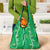 Hawaii Maile Lei Grocery Bag With Green Monstera Pattern