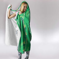 Hawaii Maile Lei Hooded Blanket With Green Monstera Pattern LT05 - Polynesian Pride
