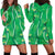 Hawaii Maile Lei Hoodie Dress With Green Monstera Pattern