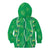 Hawaii Maile Lei Kid Hoodie With Green Monstera Pattern