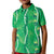 Hawaii Maile Lei Kid Polo Shirt With Green Monstera Pattern