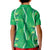 Hawaii Maile Lei Kid Polo Shirt With Green Monstera Pattern