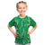 Hawaii Maile Lei Kid T Shirt With Green Monstera Pattern