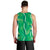 Hawaii Maile Lei Men Tank Top With Green Monstera Pattern