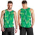 Hawaii Maile Lei Men Tank Top With Green Monstera Pattern