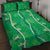 Hawaii Maile Lei Quilt Bed Set With Green Monstera Pattern