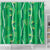 Hawaii Maile Lei Shower Curtain With Green Monstera Pattern