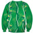 Hawaii Maile Lei Sweatshirt With Green Monstera Pattern