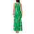 Hawaii Maile Lei Tank Maxi Dress With Green Monstera Pattern