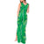 Hawaii Maile Lei Tank Maxi Dress With Green Monstera Pattern