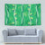 Hawaii Maile Lei Tapestry With Green Monstera Pattern