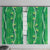 Hawaii Maile Lei Window Curtain With Green Monstera Pattern