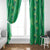 Hawaii Maile Lei Window Curtain With Green Monstera Pattern