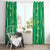 Hawaii Maile Lei Window Curtain With Green Monstera Pattern