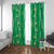 Hawaii Maile Lei Window Curtain With Green Monstera Pattern