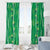 Hawaii Maile Lei Window Curtain With Green Monstera Pattern